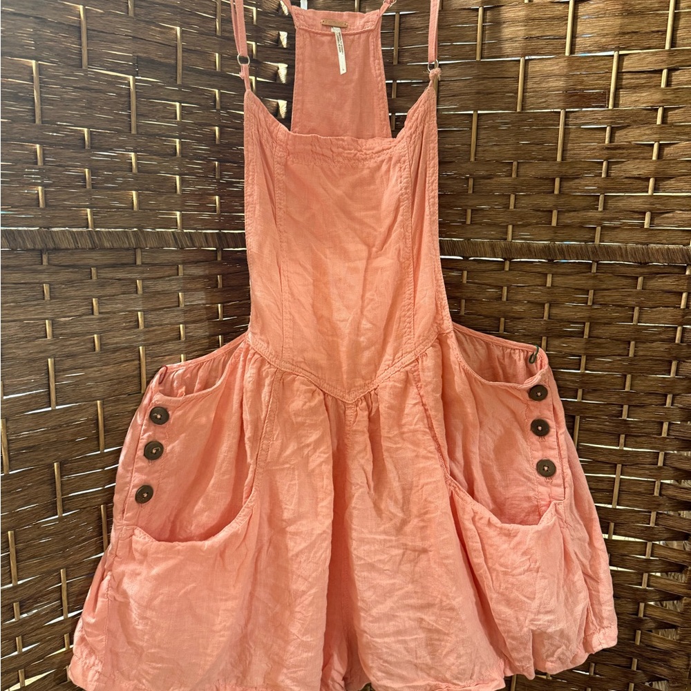 Free People Coral Linen short jumpsuit - Picture 7 of 7